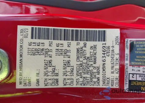 2023 Nissan Frontier King Cab Sv 4X4 из США, поврежденный, VIN 1N6ED1CM9PN634691